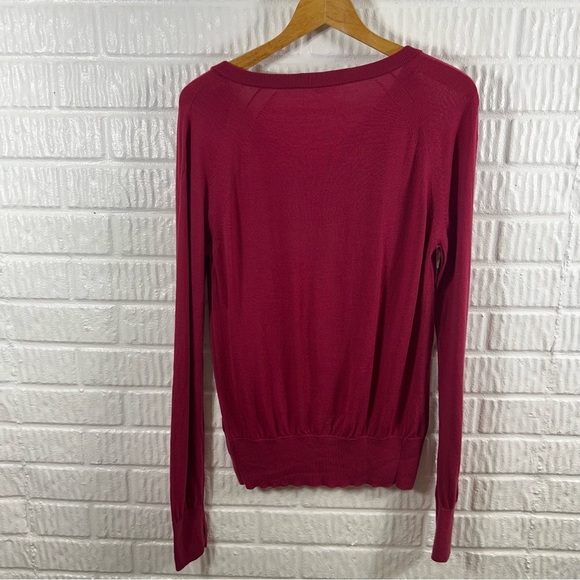 Icebreaker Merino Shearer V Neck Sweater Pink Large - Picture 4 of 5